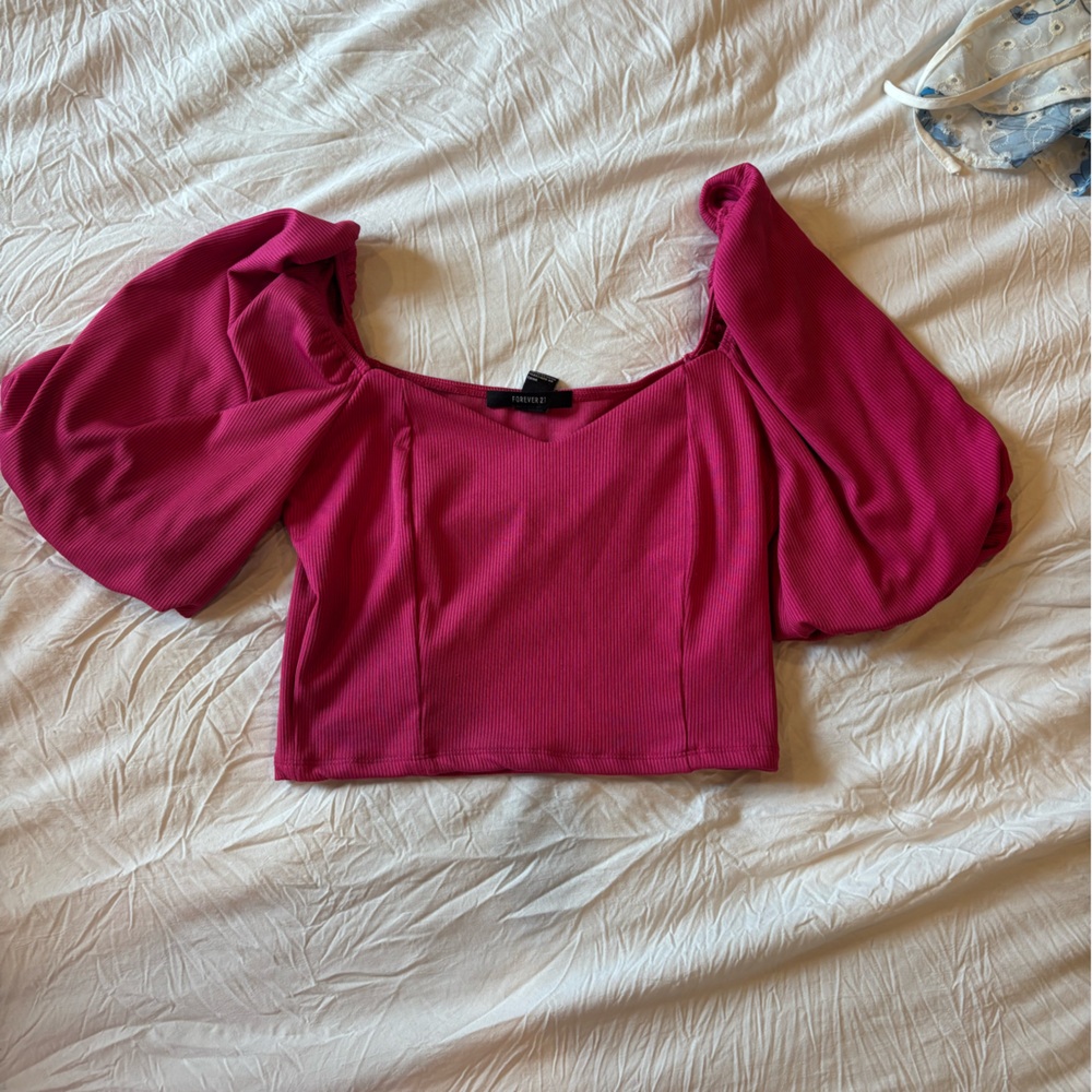 Forever 21 Vibrant Pink Top